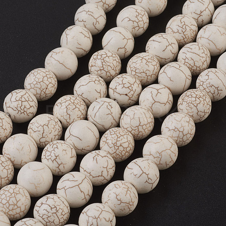 Synthetic Magnesite Beads Strands TURQ-S192-12mm-1-1