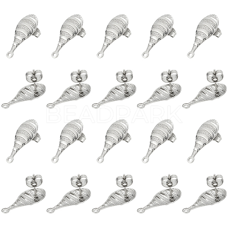 Unicraftale 15 Pairs 304 Stainless Steel Stud Earring Findings STAS-UN0050-32-1