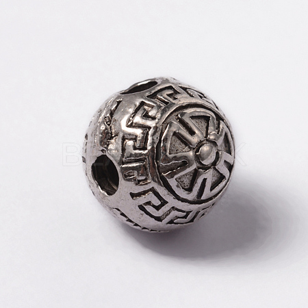 Tibetan Style Alloy 3 Hole Guru Beads TIBEB-YC65989-AS-1
