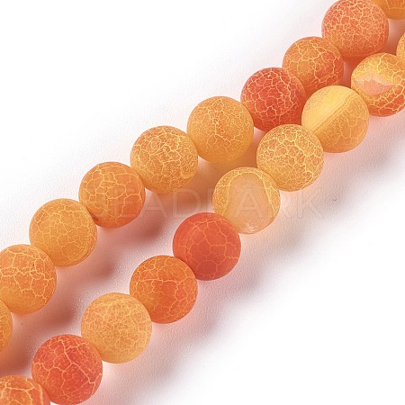 Natural Weathered Agate Beads Strands G-P414-A05-1