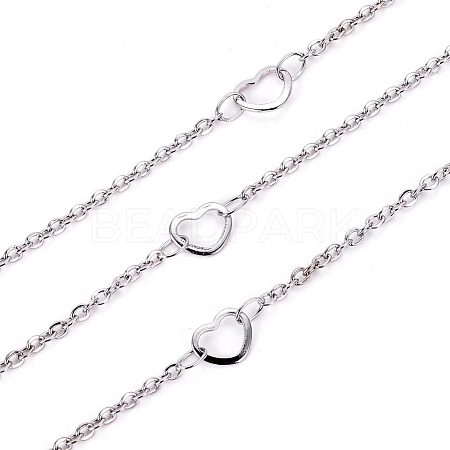 Tarnish Resistant 304 Stainless Steel Link Chains CHS-F007-14P-1
