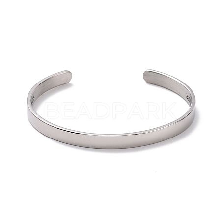 304 Stainless Steel Open Cuff Bangle BJEW-G653-01P-07-1