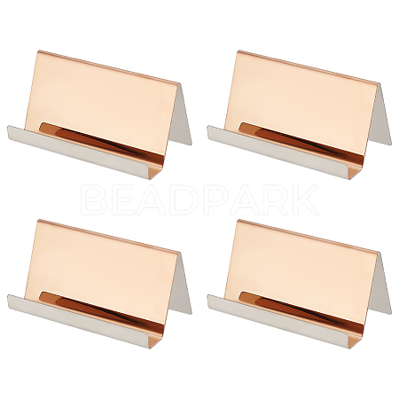 Rectangle 304 Stainless Steel Business Card Holder AJEW-WH0470-88RG-1