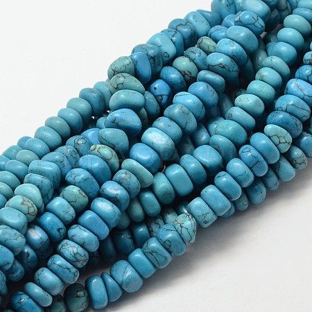 Dyed Synthetic Turquoise Nuggets Beads Strands G-P091-36-1