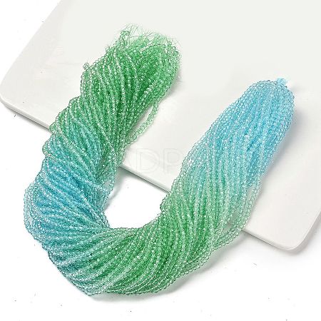 Transparent Painted Glass Beads Strands X1-DGLA-A034-T2mm-A16-1