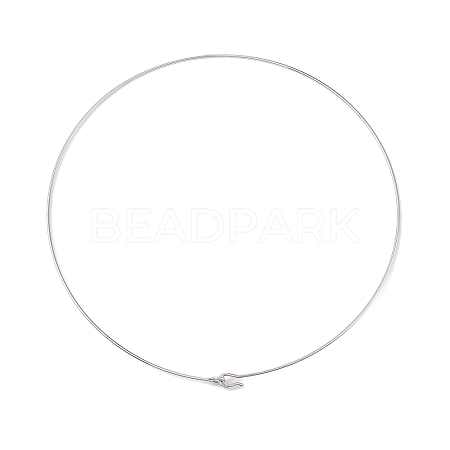 304 Stainless Steel Choker Necklaces NJEW-Q348-04P-1-1
