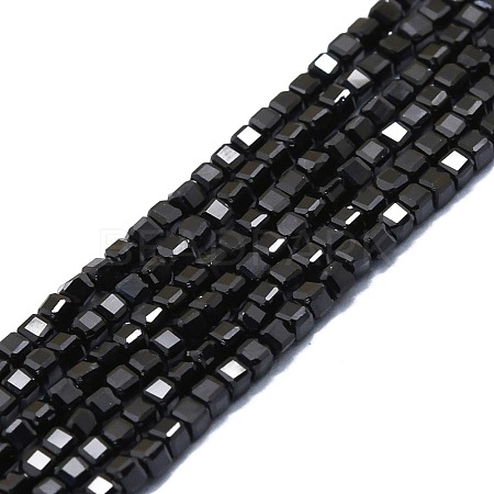 Natural Black Spinel Beads Strands G-P457-B01-31-1