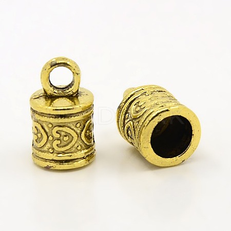 Tibetan Style Alloy Cord Ends TIBE-090-AG-NR-1
