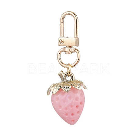 Acrylic Strawberry Pendant Decorations HJEW-JM02392-1