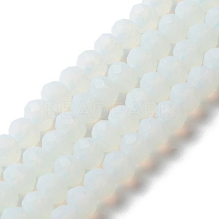 Imitation Jade Solid Color Glass Beads Strands EGLA-A034-J8mm-MD06-1