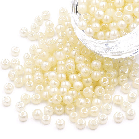 6/0 Imitation Jade Glass Seed Beads SEED-N004-006-12-1