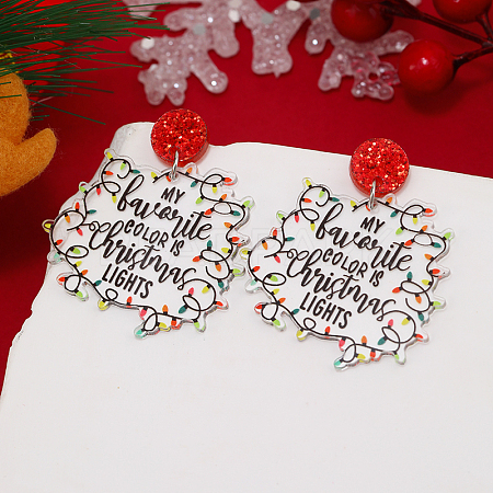 Christmas Acrylic Stud Earrings SK8065-25-1