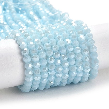 Electroplate Opaque Glass Beads Strands EGLA-A035-P4mm-A10-1