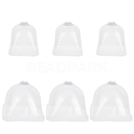 Plastic Plant Nursery Insulation Cover Bells Breathable Covers Frost Guard for Outdoor Succulent Flowers Warming AJEW-GA0001-85-1