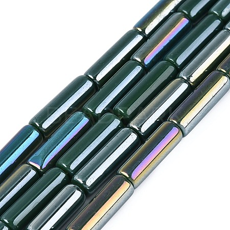 Electroplate Opaque Glass Beads Strands EGLA-Q132-02A-B01-1