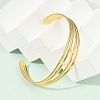 Hollow Out 304 Stainless Steel Cuff Bangles for Women BJEW-Z097-03G-2