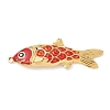 304 Stainless Steel Enamel Big Pendants X-STAS-L026-07G-04-1