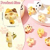 10Pcs 5 Colors Cartoon Cat-shape Doughnut Resin Lapel Pin Backs JEWB-CJ0003-07-2