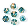Handmade Gold & Silver Foil Glass Beads FOIL-N030-03A-01E-1