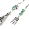 Natural Green Aventurine Cone Dowsing Pendulum Big Pointed Pendants AJEW-Z041-01E-AS-2