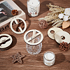 16Pcs 4 Style Plywood Candle Wick Holders WOOD-BC0001-14-5