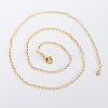 304 Stainless Steel Chain Necklaces MAK-N016-11G-2