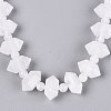 Natural Quartz Crystal Round & Cone Beaded Necklaces NJEW-N064-03O-3