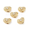 Brass Micro Pave Clear Cubic Zirconia Beads CU-CBAC675-09G-1