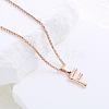 Stainless Steel Letter Pendant Necklaces for Women Men GR8130-6-1