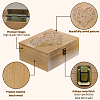 Rectangle Wooden Memory Keepsake Boxes with Lids CON-WH0101-003-3