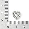 925 Sterling Silver European Beads STER-R005-02AS-04-3
