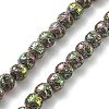 Electroplated Natural Lava Rock Beads Strands G-A251-E01-01I-2