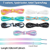 Fingerinspire 7Pairs 7 Colors Luminous Polyester Shoelaces DIY-FG0003-19-2