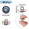 80Pcs 1-Hole Resin Shank Button BUTT-GF0003-53-2