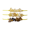 3Pcs 3 Styles Gemstone Braided Bead Bracelets BJEW-JB11146-02-1