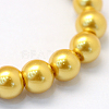 Baking Paint Pearlized Glass Pearl Round Bead Strands X-HY-Q330-8mm-31-2