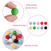 100Pcs 10 Colors Food Grade Eco-Friendly Silicone Focal Beads SIL-BY0001-02-6