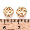 Brass Micro Pave Cubic Zirconia Beads KK-N275-02G-3