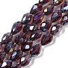 Transparent Electroplate Glass Beads Strands LS-EGLA-N013-T8mm-B03-1