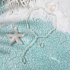 Plastic Pearl Round Beaded Anklets & Toe Ring Sets WG9A75F-01-2