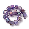 Electroplated Natural Quartz Beads Strands G-G767-02-22-4