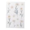 Flower Pattern Waterproof Self Adhesive Hot Stamping Stickers DIY-I063-03-3
