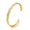 Sparkling Heart Cubic Zirconia Cuff Bangle BJEW-D448-15G-RS-7