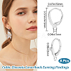 4Pairs Brass Micro Pave Clear Cubic Zirconia Leverback Earring Findings KK-BBC0021-97P-2