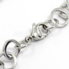 Fashionable 304 Stainless Steel Cable Chain Bracelets STAS-A028-B088P-2