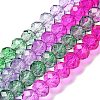 Transparent Painted Glass Beads Strands DGLA-A034-T8mm-A06-2