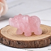 Natural Rose Quartz Carved Bear Figurines PW-WG26980-02-1