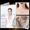Anti-Tarnish 2Pcs Rhodium Plated 925 Sterling Silver Boston Link Chain Necklaces Set STER-BBC0006-13A-5