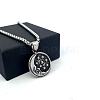 Men's 304 Stainless Steel Moon Star Pendant Punk Vintage Necklaces LS-LK3922-3