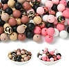 50Pcs 5 Styles Round Silicone Focal Beads SIL-YW0001-34A-2